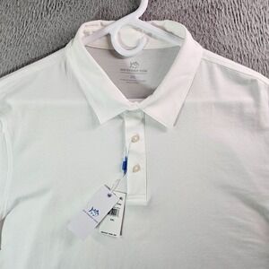 $98‎ NEW Southern Tide Polo Shirt Men XXL Pima Cotton Lyocell Short Sleeve White